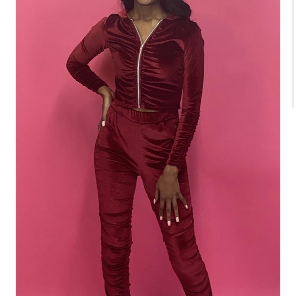 2 piece velvet set
